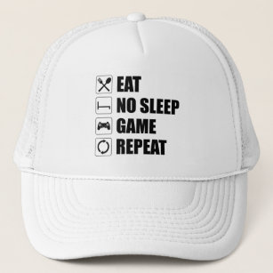 Eat, No Sleep, Game, Repeat - Funny Video Gamer Trucker Hat