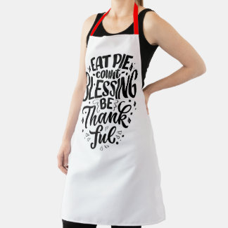 Eat Pie Count Blessing Apron