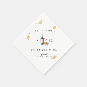 Eat Pie, Drink Wine, Be Thankful Thanksgiving Napkin