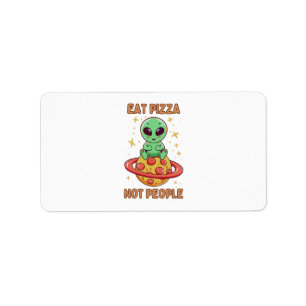 Eat pizza not people label