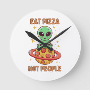 Eat pizza not people round clock