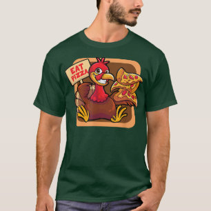 Eat Pizza Save a Turkey Happy Thanksgiving Holiday T-Shirt