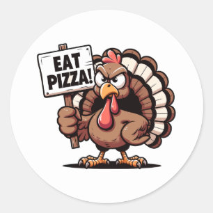 Eat Pizza Turkey Stickers