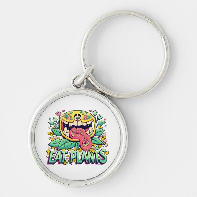 Eat Plants Keychain (Front)