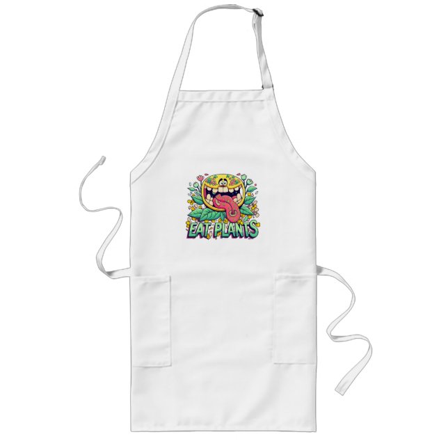 Eat Plants Long Apron (Front)