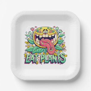 Eat Plants Paper Plate