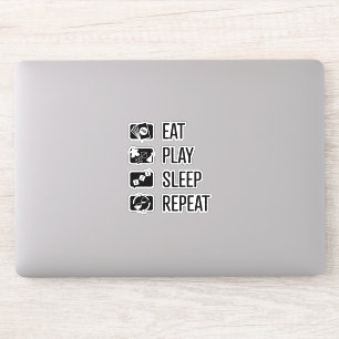 Eat-Play-Sleep-Repeat Board Games Vinyl Sticker