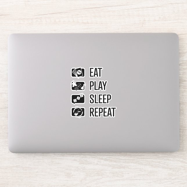 Eat-Play-Sleep-Repeat Jeux Sticker Vinyl (Ordinateur)