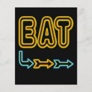 Eat Retro Neon Flyer Template