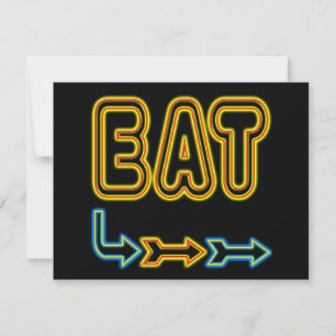 Eat Retro Neon Sign Art