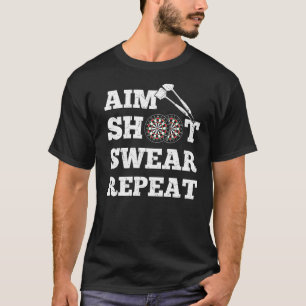 Eat Shoot Swear Repeat Vintage Darts Board Darts C T-Shirt
