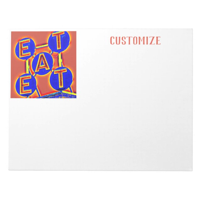 Eat Sign Thunder_Cove Notepad (Front)