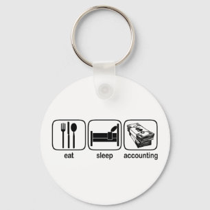 Eat Sleep Accounting Keychain