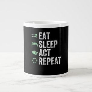 Eat Sleep Act Repeat - Acting T Actors Large Coffee Mug