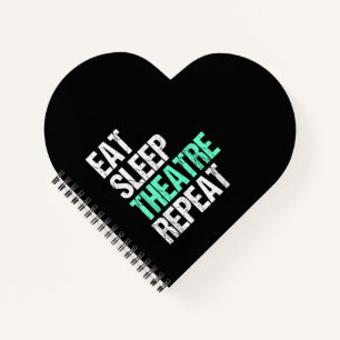 Eat Sleep Acter Repeat Funny Actor Actress Gift Notebook