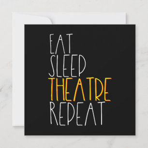 Eat Sleep Actress Repeat Funny Musical Actor Gift Thank You Card