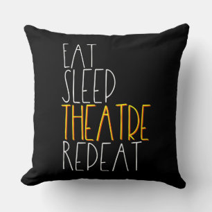 Eat Sleep Actress Repeat Funny Musical Actor Gift Throw Pillow