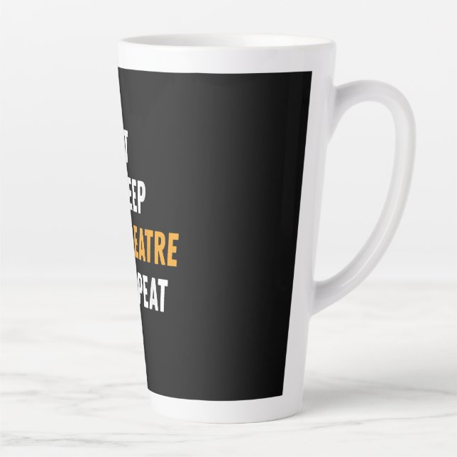 Eat Sleep Actress Repeat - Funny Musical Graphic Latte Mug (Right)
