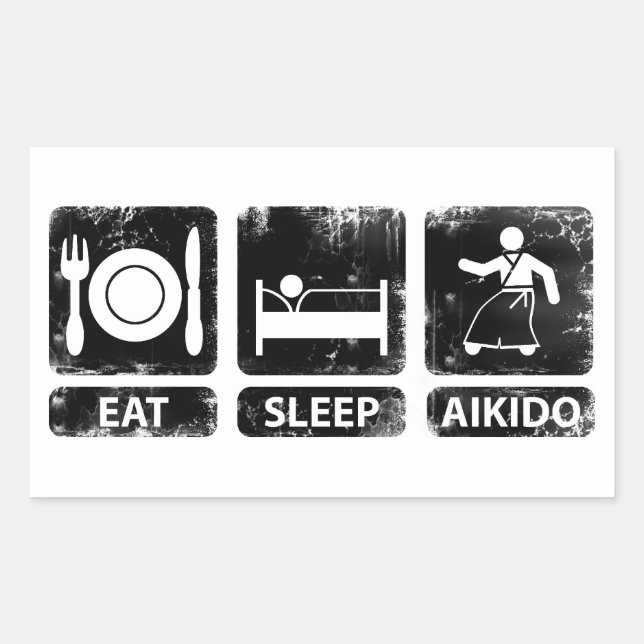 Eat Sleep Aikido Sticker (Front)