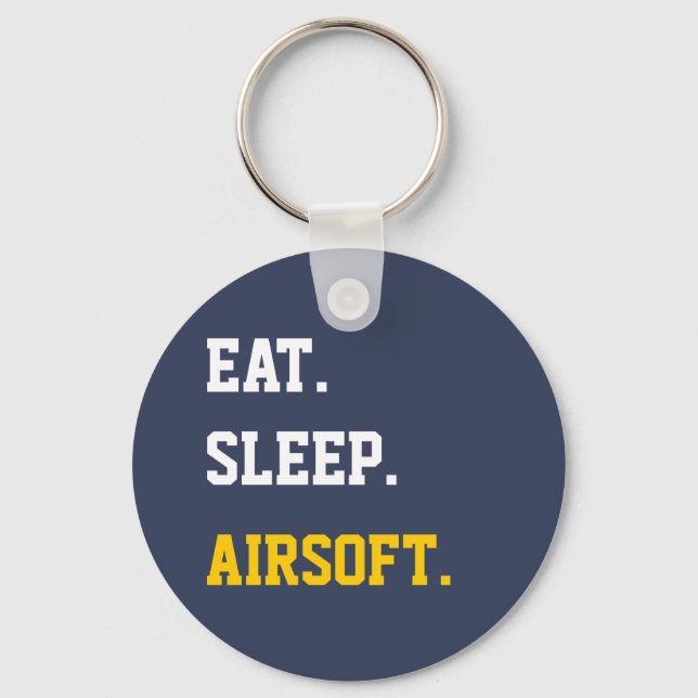 Eat Sleep Airsoft Keychain (Front)
