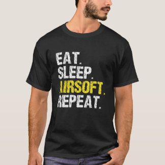 Eat Sleep Airsoft Repeat Air-Soft Funny Gift Chris T-Shirt
