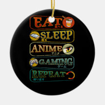 Eat Sleep Anime Gaming Repeat Gamer Japanese Video