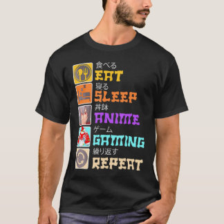 Eat Sleep Anime Gaming Repeat Japan Kawaii Manga A T-Shirt