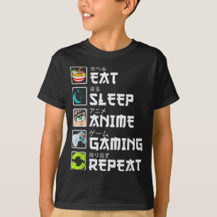 Eat Sleep Anime Gaming Repeat Kawaii Otaku Anime M T-Shirt