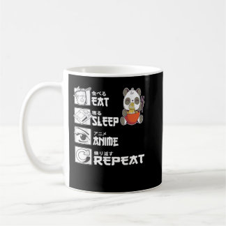 Eat Sleep Anime Repeat Bear Eating Ramen Japanese  Coffee Mug