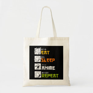 Eat Sleep Anime Repeat Gift Idea Cosplayer Tote Bag