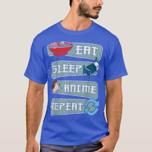 EAT SLEEP ANIME REPEAT Shirt, Anime Japanese Manga T-Shirt