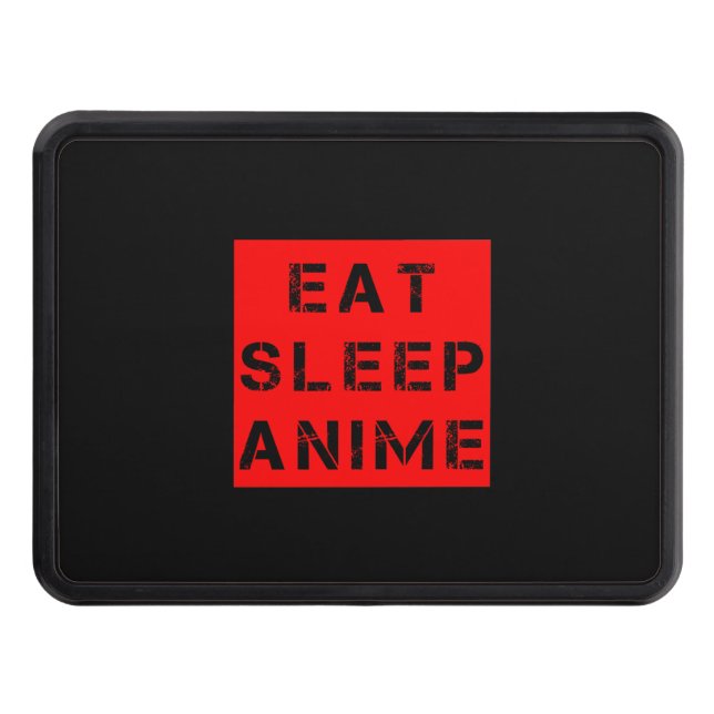 Eat Sleep Anime Trailer Hitch Cover (Front)