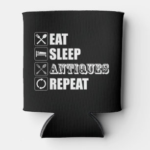 Eat. Sleep. Antiques. Repeat Can Cooler