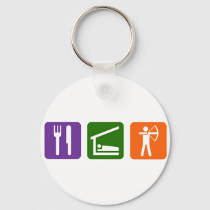 Eat Sleep Archery! Keychain
