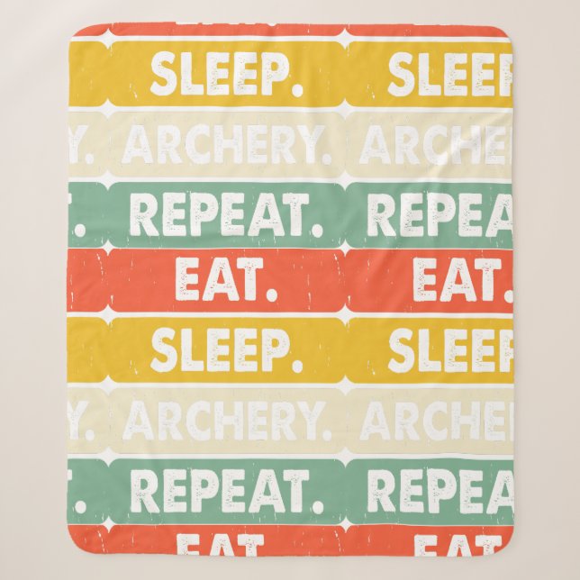Eat Sleep Archery Repeat Blanket (Front)