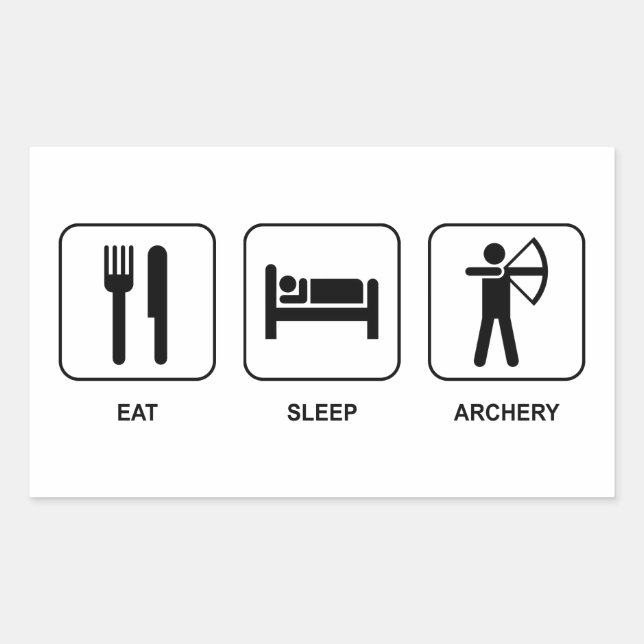 Eat Sleep Archery Sticker (Front)