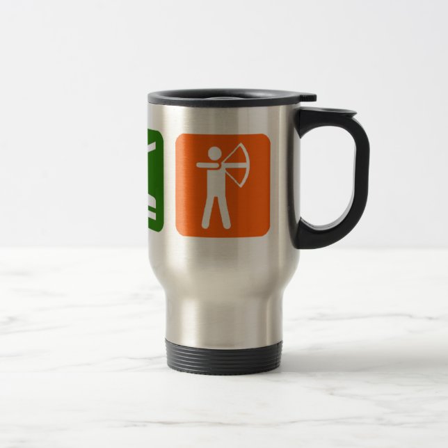 Eat Sleep Archery! Travel Mug (Right)
