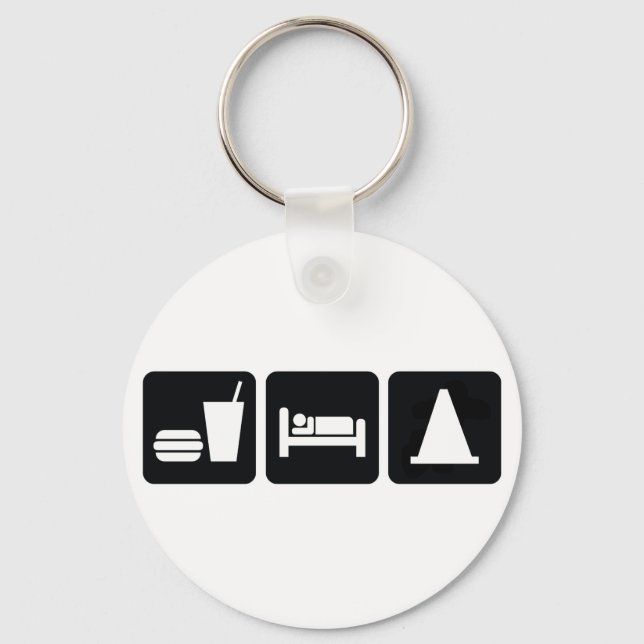 Eat Sleep AutoX Keychain (Front)