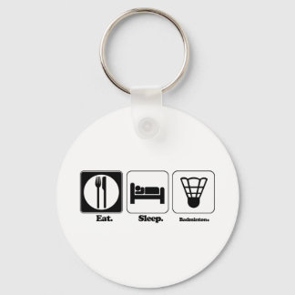 eat sleep badminton keychain