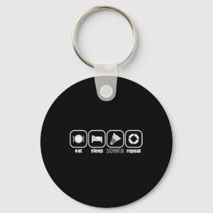 Eat, Sleep, Badminton, Repeat - Funny Badminton Pl Keychain