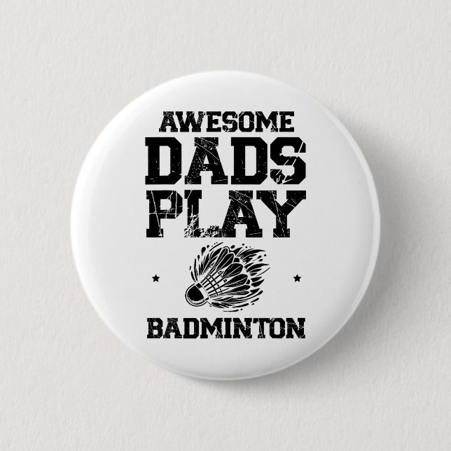 Eat Sleep Badminton Repeat Shuttle Racket  2 Inch Round Button (Front)