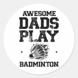 Eat Sleep Badminton Repeat Shuttle Racket  Classic Round Sticker