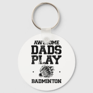 Eat Sleep Badminton Repeat Shuttle Racket Keychain