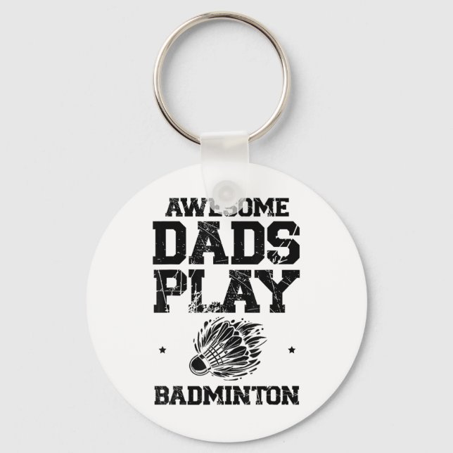 Eat Sleep Badminton Repeat Shuttle Racket  Keychain (Front)