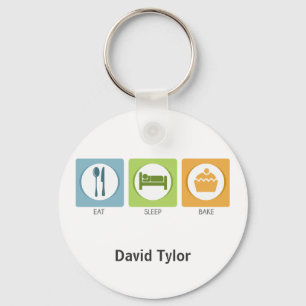 Eat Sleep Bake! Keychain