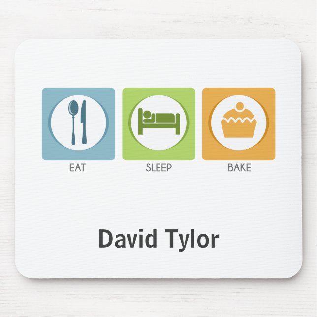 Eat Sleep Bake! Mouse Pad (Front)