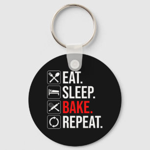 Eat. Sleep. Bake. Repeat Keychain
