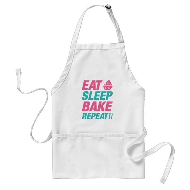 Eat Sleep Bake Repeat Standard Apron (Front)