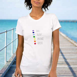 Eat Sleep Balance Simple Chakra Design T-Shirt