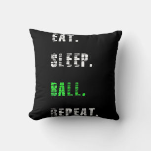 Eat Sleep Ball Repeat Basketball Gift Throw Pillow